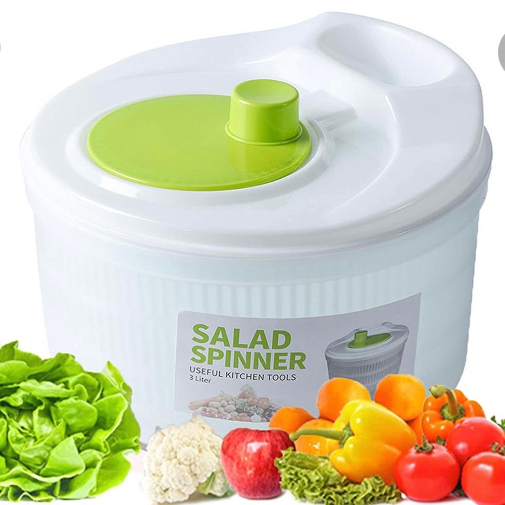 🏡 NWT Salad Spinner Vegetable Washer 3 Liter